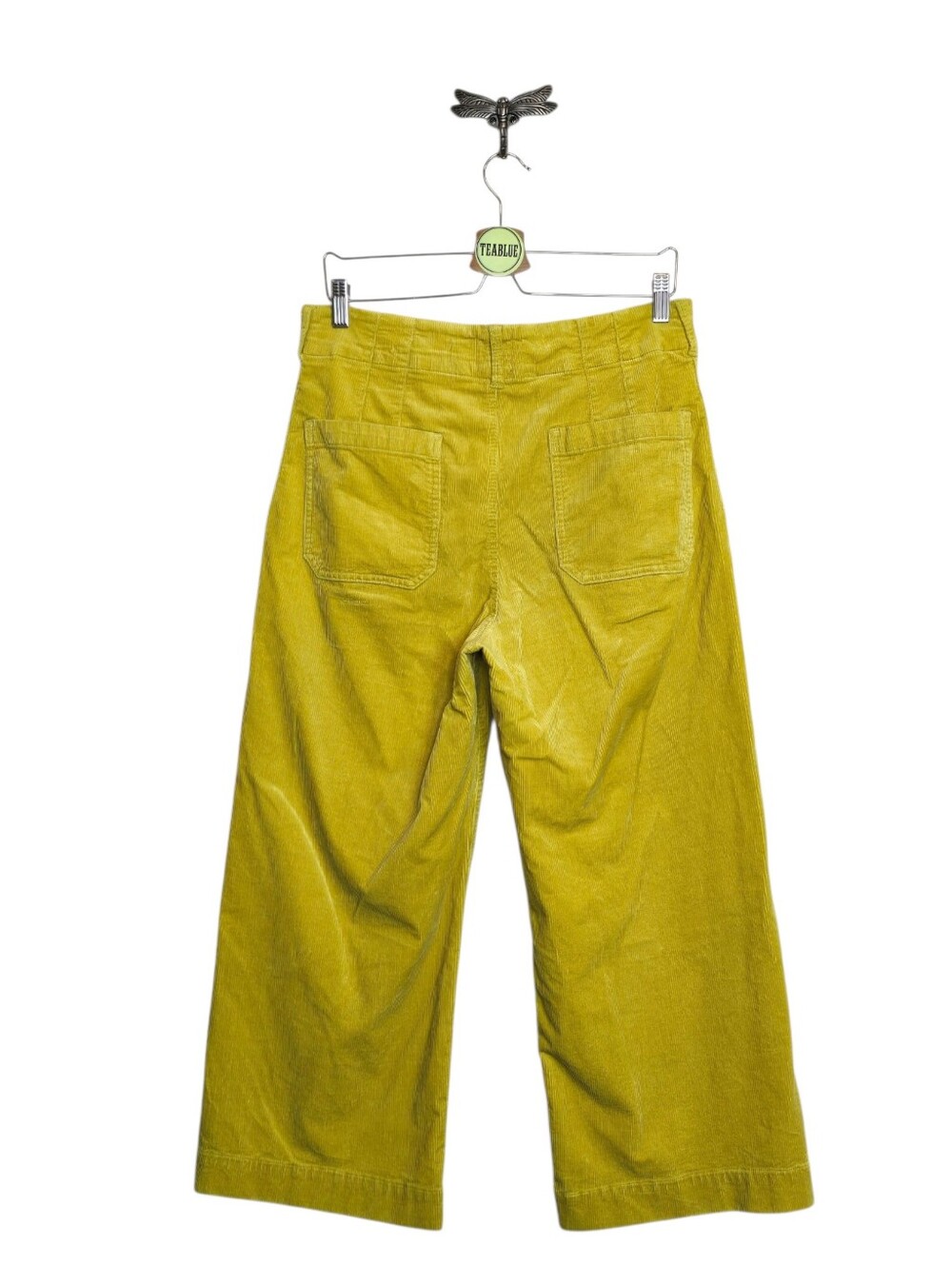 Maeve The Colette Wide-Leg Corduroy Pants Yellow Size 31 - Picture 2 of 11